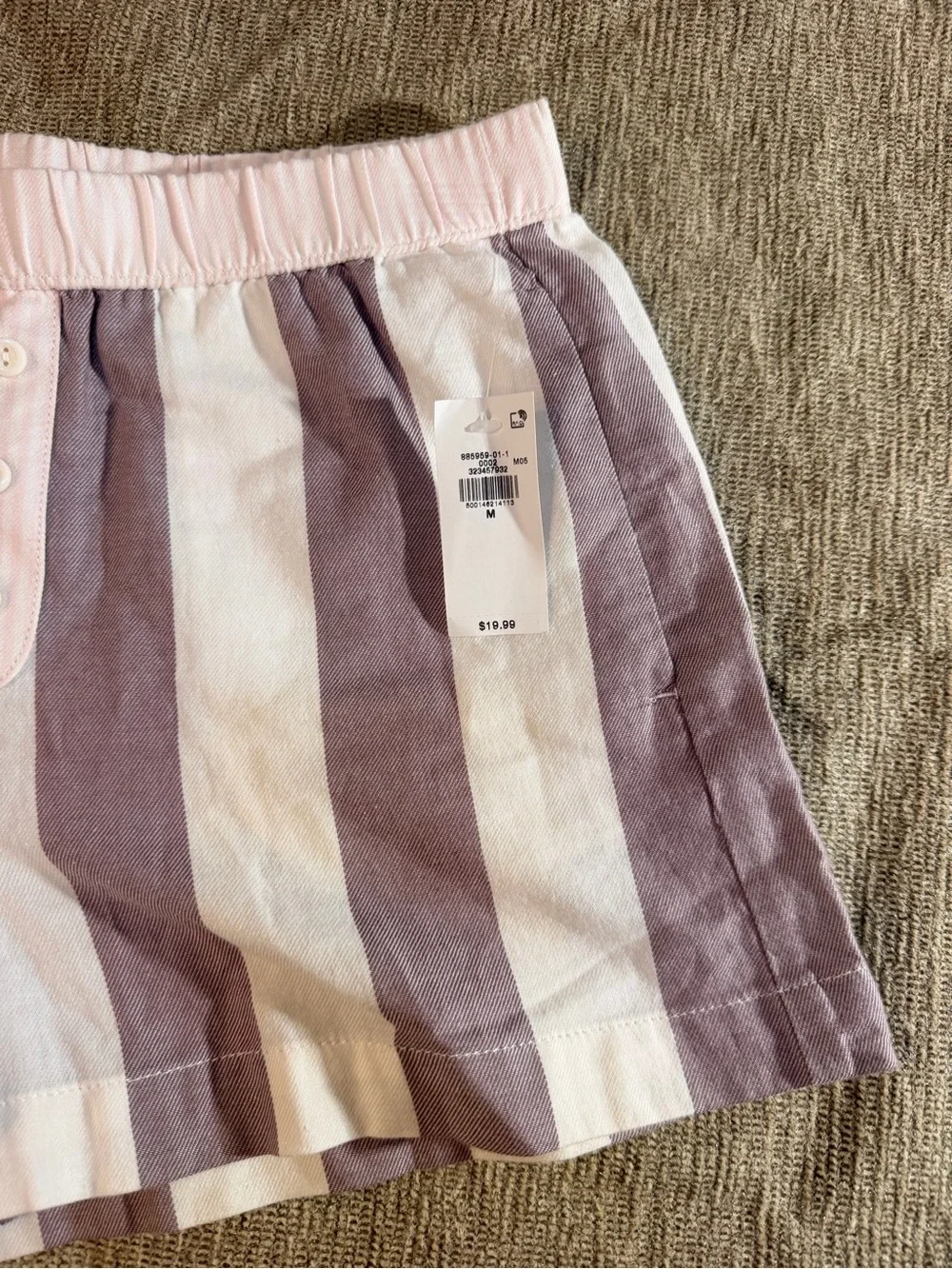 NWT Old Navy Striped Elastic Waist Shorts - Girls Size M (8)